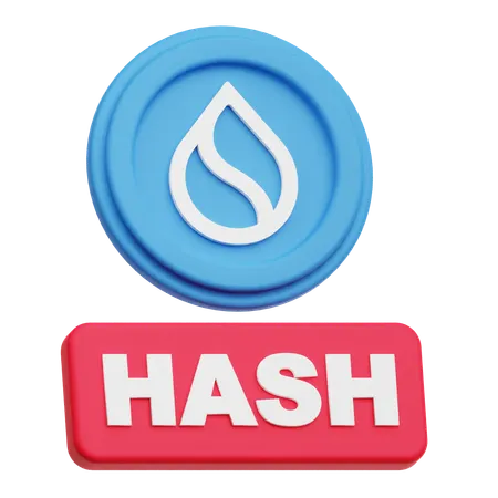 Sui Hash  3D Icon