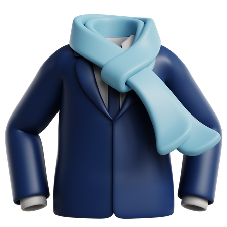 Suit And Scarf  3D Icon