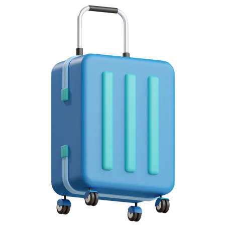 3 D Suitcase Illustration With Transparent Background 3D Icon