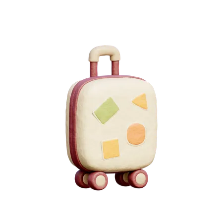 3 D Suitcase Travel Tourism Elements Holiday Vacation 3D Icon