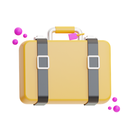 Suitcase 3D Icon
