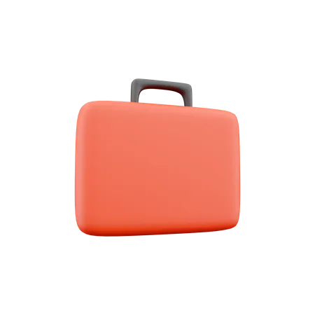3 D Render Red Suitcase 3 D Rendering Red Suitcase On White Background 3 D Red Suitcase Illustration 3D Icon
