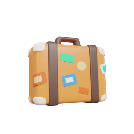 Suitcase Travel 3 D Icon Illustration 3D Icon
