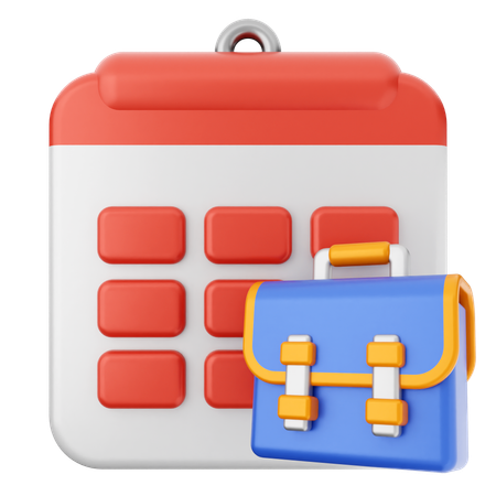 Suitcase Calendar  3D Icon