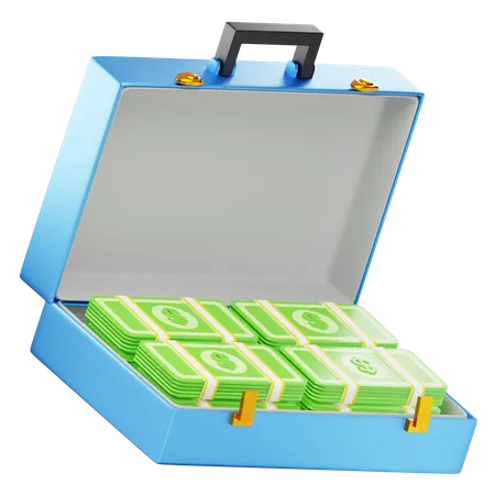 Suitcase money  3D Icon