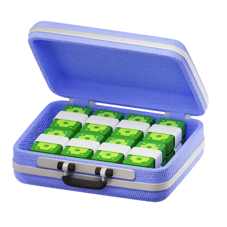 Suitcase Of Cash  3D Icon