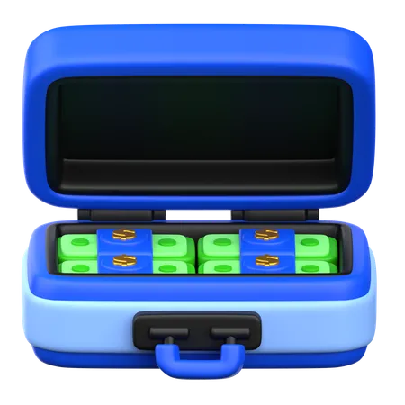 Suitcase Of Money  3D Icon