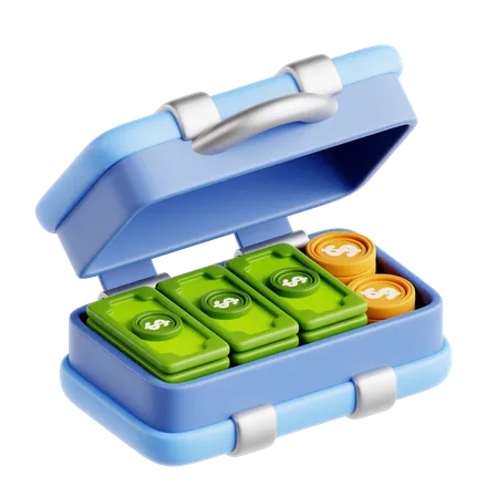 Suitcase Of Money  3D Icon