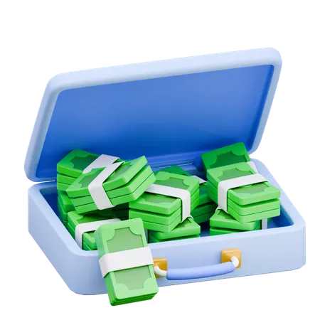 Suitcase Of Money  3D Icon