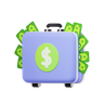 3d money suitcase illustration