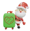 Suitcase With Santa Claus