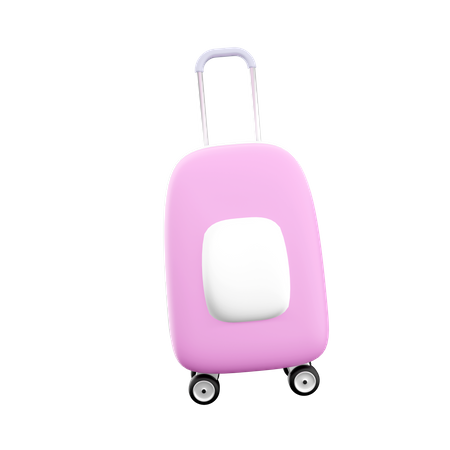 Suitcase With Wheels  3D Icon
