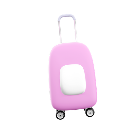 Suitcase With Wheels  3D Icon