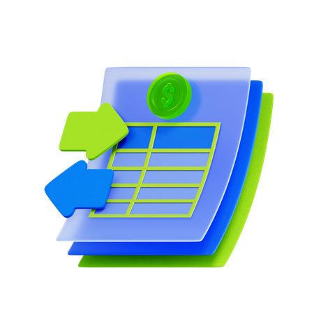 Suivi des revenus et des dépenses  3D Icon
