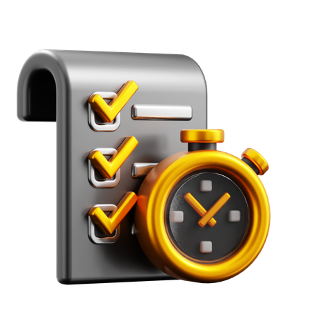 Suivi du temps  3D Icon