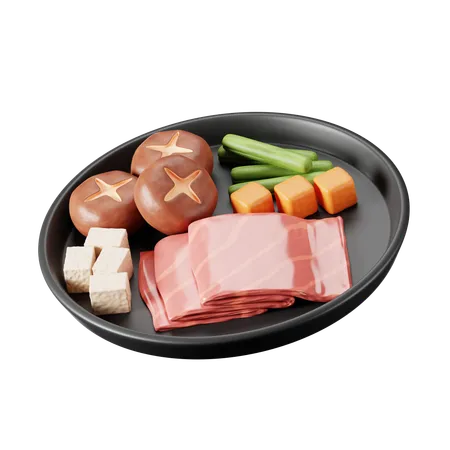 Sukiyaki Japanese Food  3D Icon