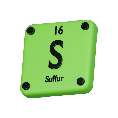Sulfur Element 3 D Icon 3D Icon