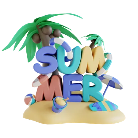 Summer 3D Illustration
