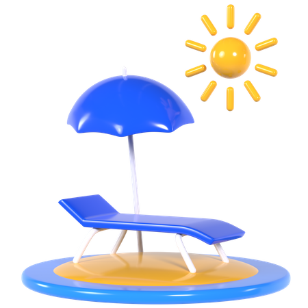 Summer Beach  3D Icon