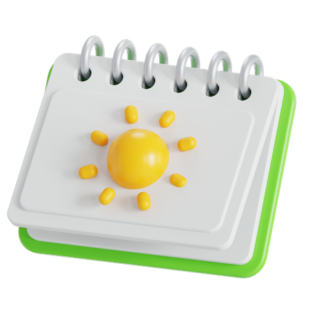 Summer Calendar  3D Icon