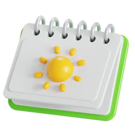 Summer Calendar  3D Icon