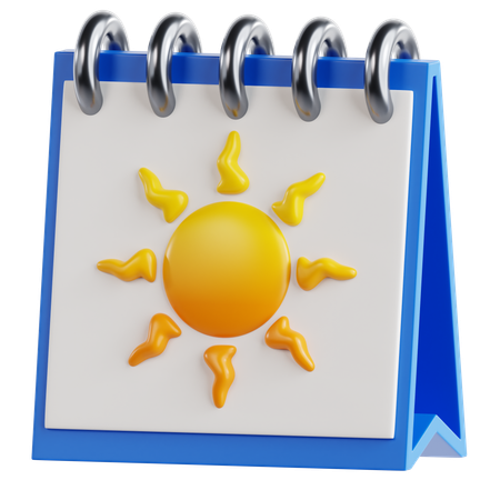 Summer Calendar  3D Icon