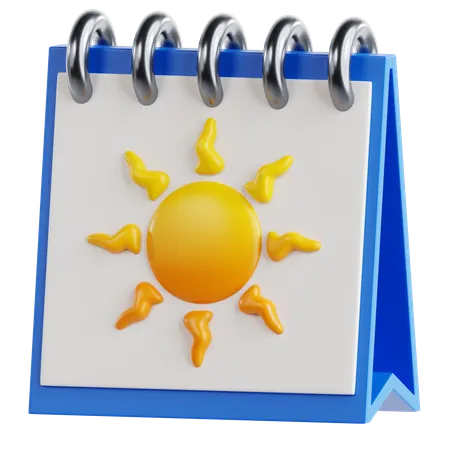 Summer Calendar  3D Icon