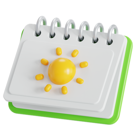 Summer Calendar  3D Icon
