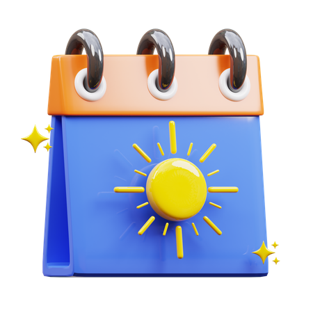 Summer Calendar 3D Icon