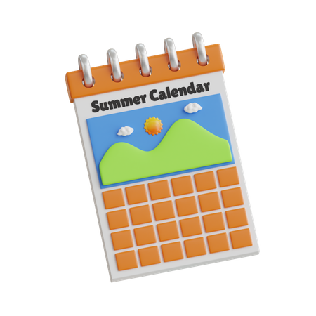 Summer Calendar 3D Icon