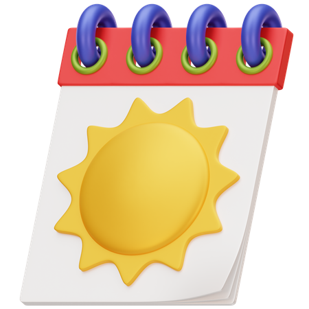 Summer Calendar  3D Icon