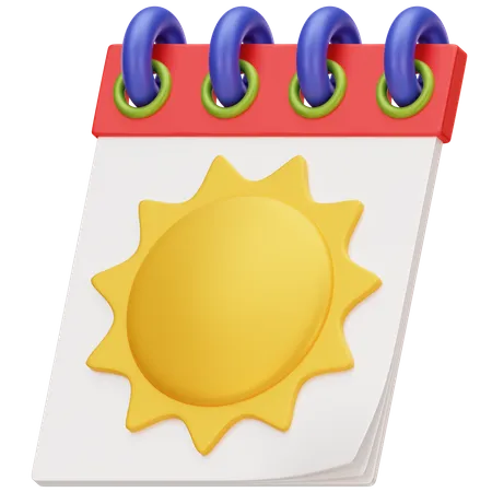 Summer Calendar  3D Icon