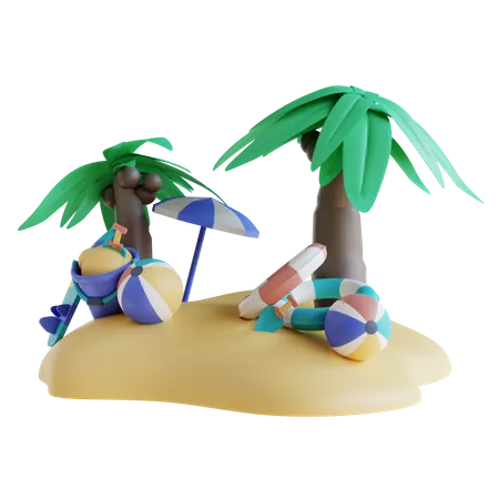 Summer Camp  3D Illustration