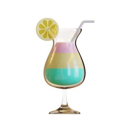 Summer Cocktail 3D Illustration