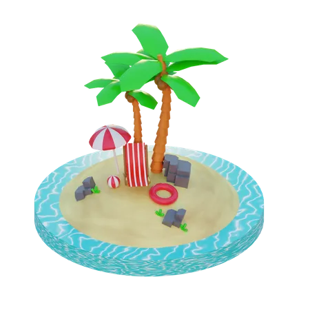 Summer Holidays 3D Illustration