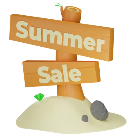 Summer Sale  3D Illustration