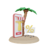 palm leaves emoji 3d