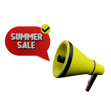 Summer Sale Announcement  3D Sticker