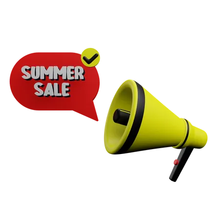 Summer Sale Announcement  3D Sticker