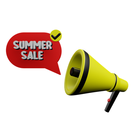 Summer Sale Announcement  3D Icon