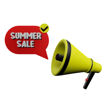 Summer Sale Announcement  3D Icon