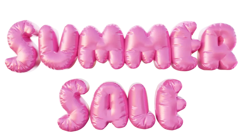 Summer Sale Balloon  3D Illustration