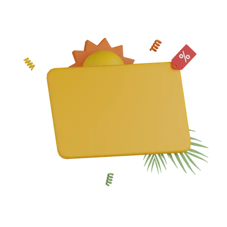 Summer Sale Board  3D Icon