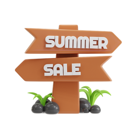 Summer Sale Board  3D Icon