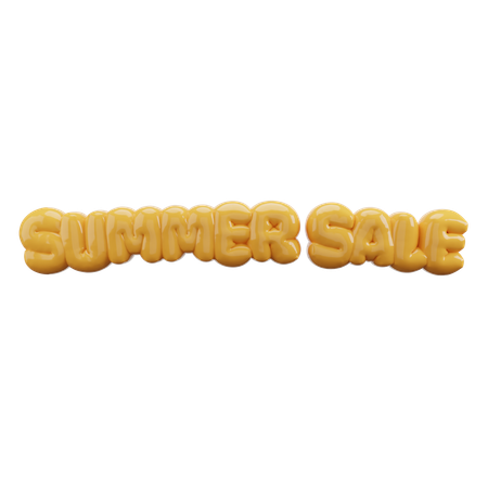 Summer Sale Bubble Balloon Letters  3D Icon