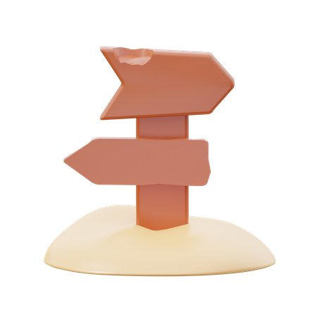 Summer Signpost 3D Icon