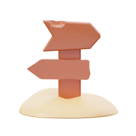 Summer Signpost 3D Icon