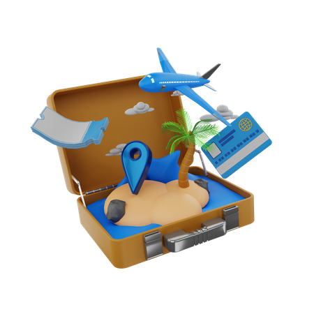 Summer Trip  3D Icon