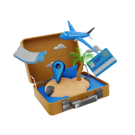 Summer Trip  3D Icon