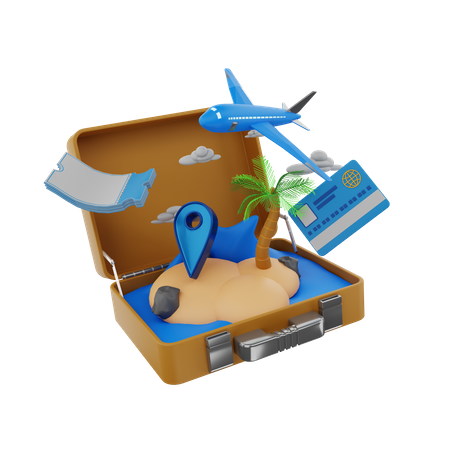 Summer Trip  3D Icon